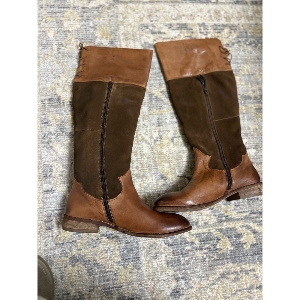 NEW Roan by Bed Stu Natty tall Brown Leather Knee-High riding Boots - Picture 2 of 15